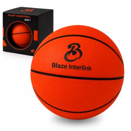 Silent Basketball Size 7 (29.5"), Indoor Quiet Foam Basketball Airless for Dribbling & Indoor Training, Soft Soundless Basketball for Restore Without Deformation, Real Feel Higher Bounce
